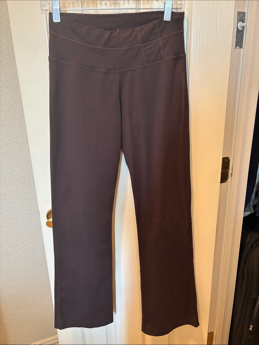 Prana Audrey Yoga Flare Pants Espresso Brown Bootcut Athletic Leggings size S